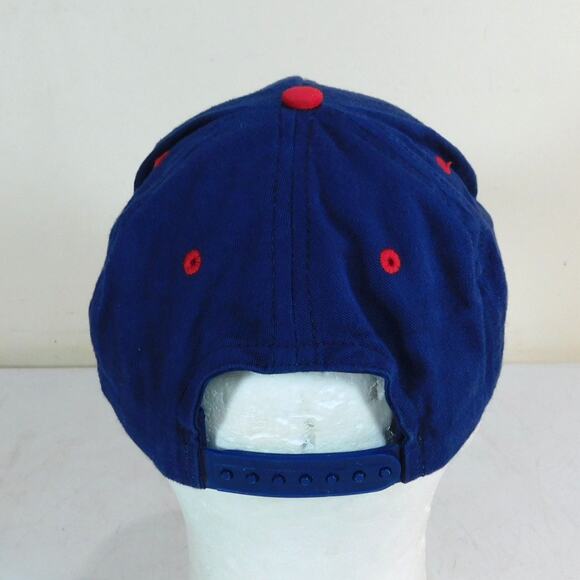 Vintage Bugs Bunny Hat Snapback Acme Clothing Fuzzy B Blue Red Adjustable 90s - Picture 4 of 7